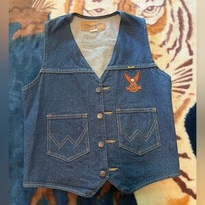 Harley Davidson Wrangler Western Style Denim Vest